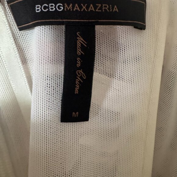 BCBG Ruffled Print Silk Gown - strapless formal gown - Picture 10 of 13